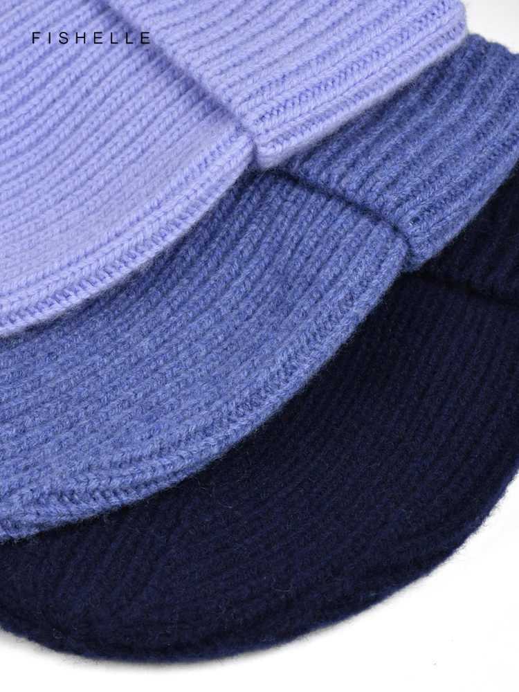 Solid wool hat wen men autumn winter thick warm knitted teenage wool men beanie Christmas giftsW251023