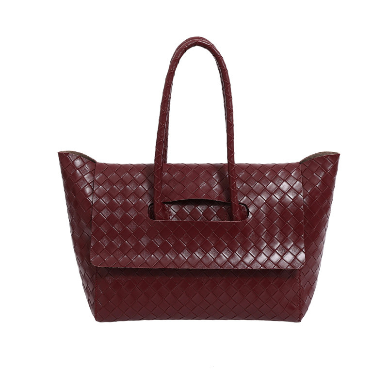 Luxury Brand Designer Bag Large Capacity Bag For Women 2025 New Korean Style Large Capacity Woven Pattern Handbag Underarm Tote Bag