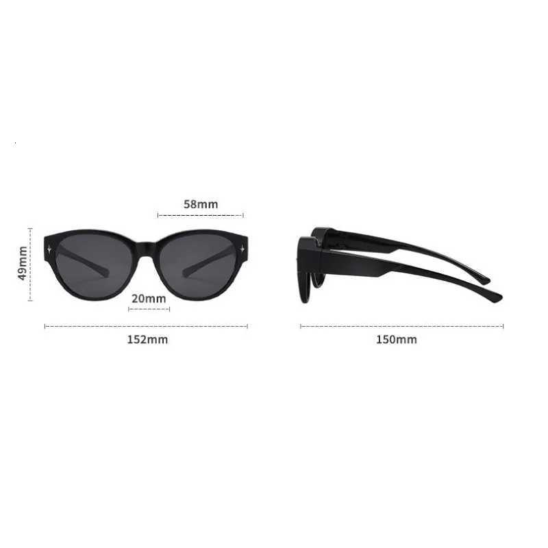 Fit Over Sunglasses for Driving Outdoor Activities Over Prescription Glasses for Myopia Unisex StyleW251023