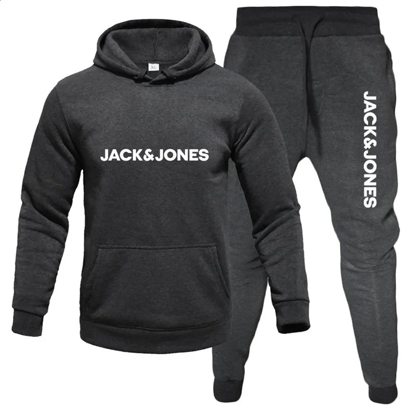 AutumnWinter Mens Hoodie Set Fashion Printed Casual Warm Windproof Suitable for Outdoor Activities 251023