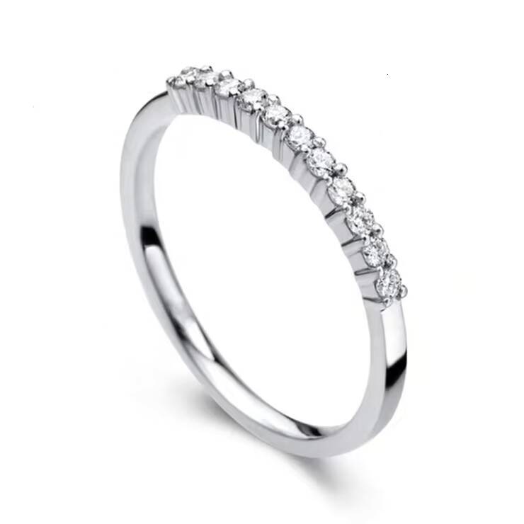 Most Popular 033ct Moissanite Engagement Ring Sterling Silver 925 Wedding Gift Moissanite Band Ring for Girls