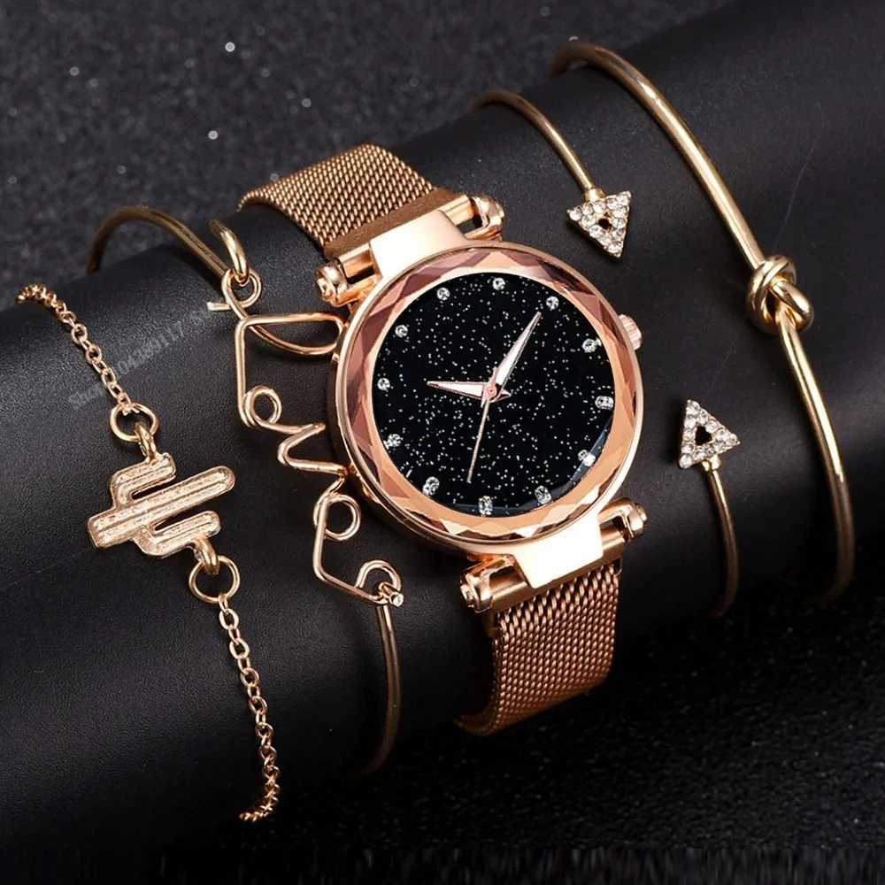 Women Fashion Starry Sky Watches Magnet Buckle Mesh Belt Quartz Watch Women Dress Clock Wristwatches for Girl Gift L251023