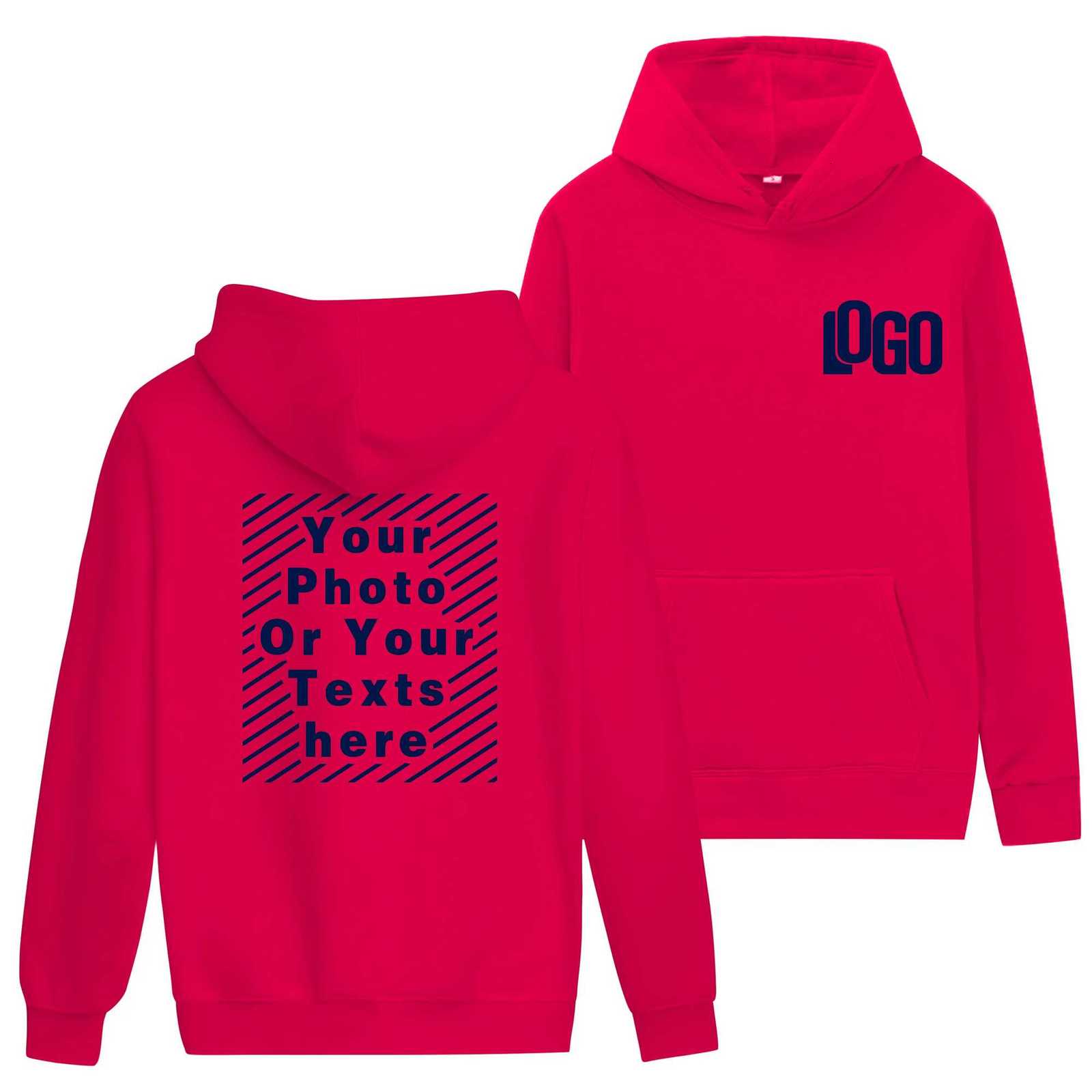 Customized printed hoodies for men and women loose casual wear long sleeved hooded sweaters personalized streetwearT251023