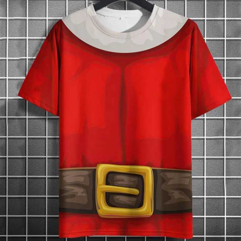 Fashion Christmas Harajuku Mens TShirts Casual Oneck Loose Short Sleeve Tops New Year Gift Xmas Clothing Hip Hop StreetwearXJ251023