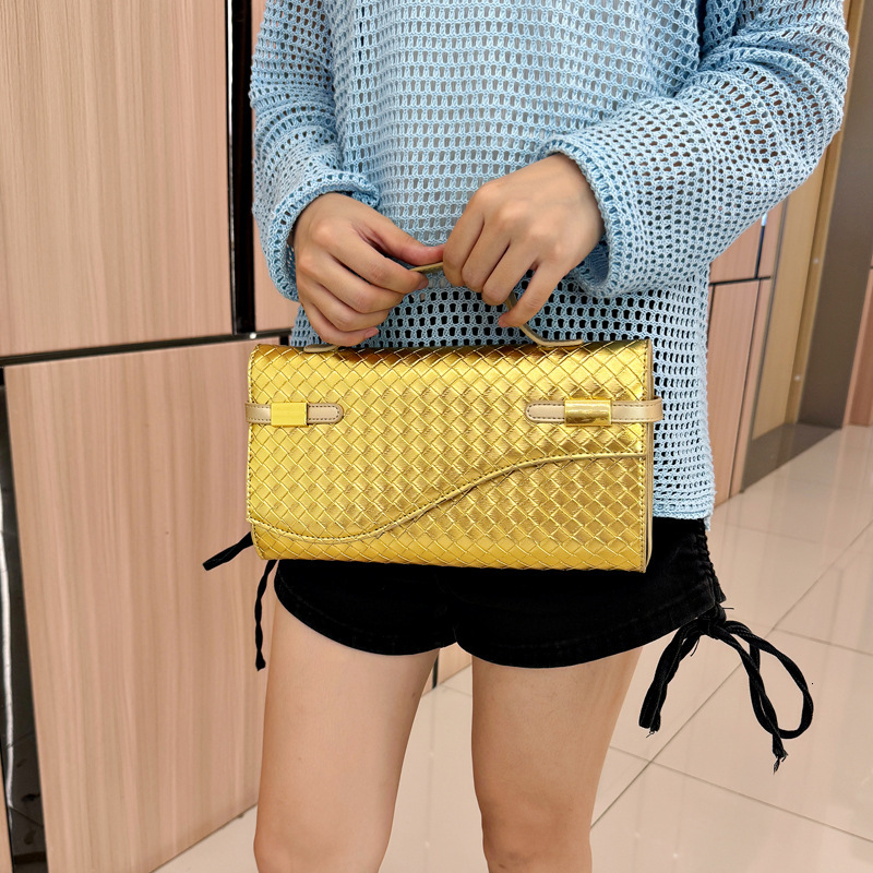 Luxury Brand Designer Bag 2025 New Woven Texture Handbag Fashionable Women's Commuter Shoulder Bag Crossbody Baguette Bag