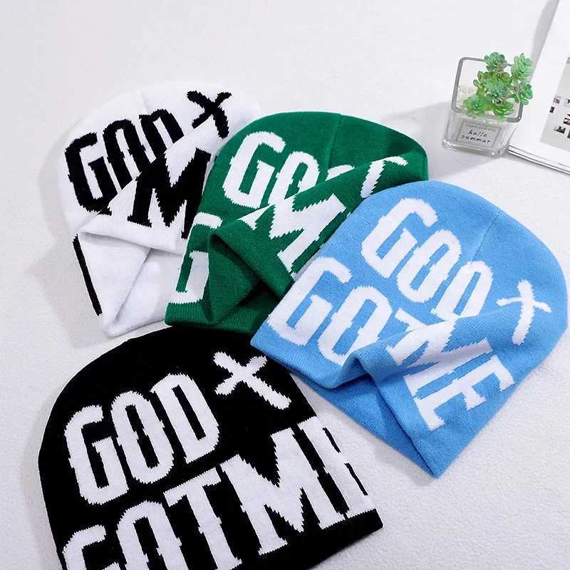 Letter Print Y2K Beanie Hats for Mens and WomensCool Letter Graphic Skull CapOutdoor Ridingskiing Outdoor Warm Head HatXJ251023