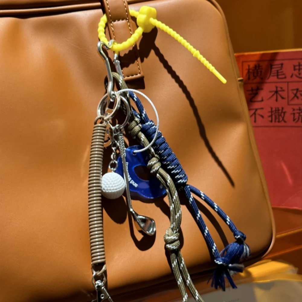 Creative Handmade Nylon Rope Keychain Y2K Korea Fashion Bag Charm Jewelry Sports Style Couple Bracelet Colorful Bag Pendant Gift Z251023