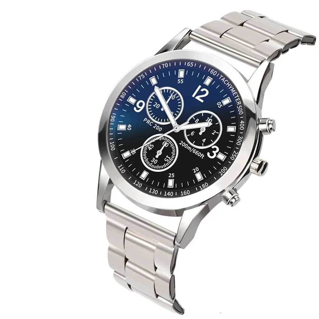 Fashion Mens Stainless Steel Watches Luxury Quartz Wristwatch Clock Men Business Casual Watch Relogio Masculino Steel WatchL251023