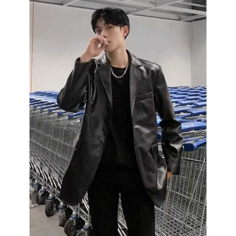 Street Trendy Loose Motorcycle Suit Leather for Mens Handsome Highend Pilot PU Leather Jacket W251023