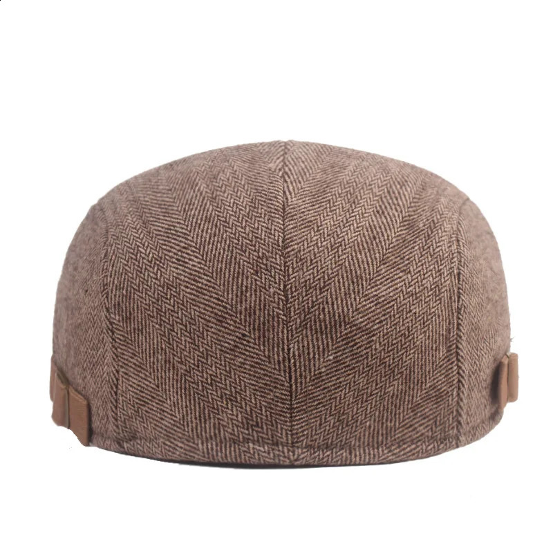 Winter Thicken Thermal ed Cap Mens Herringbone Simple Beret Male Warm Dad Flat sboy Hats Wholesale Leisure 251021