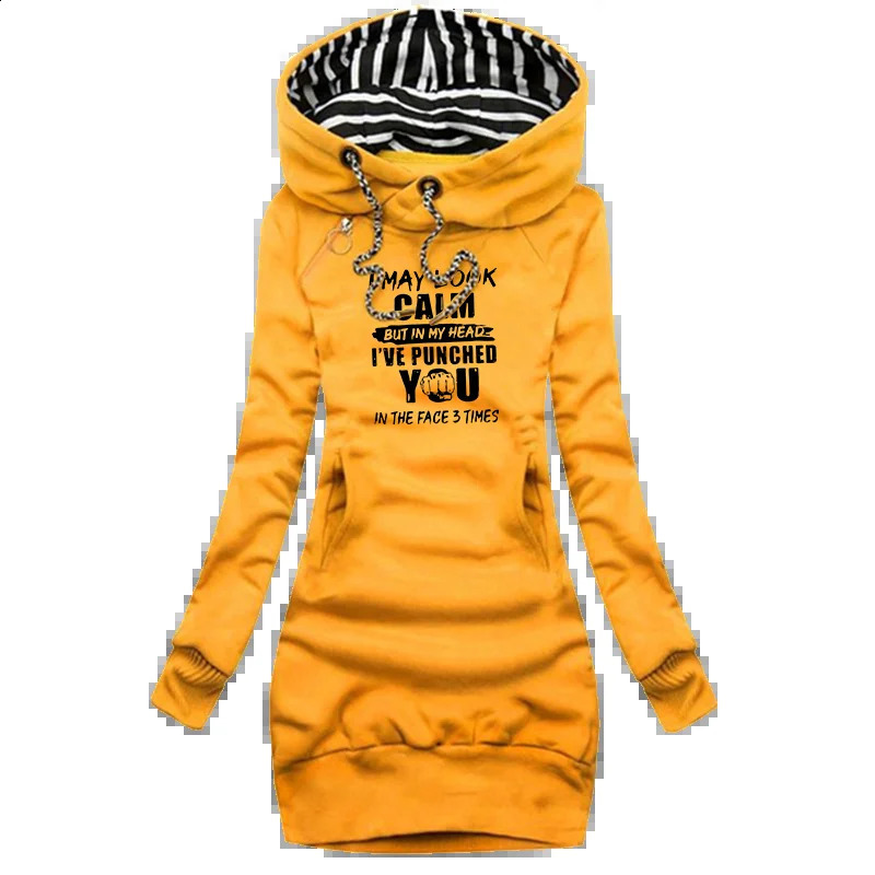 Autumn and Winter Women Dresses Fashion Long Sleeve Hoodie Dress Casual Hooded for Pullover 251022