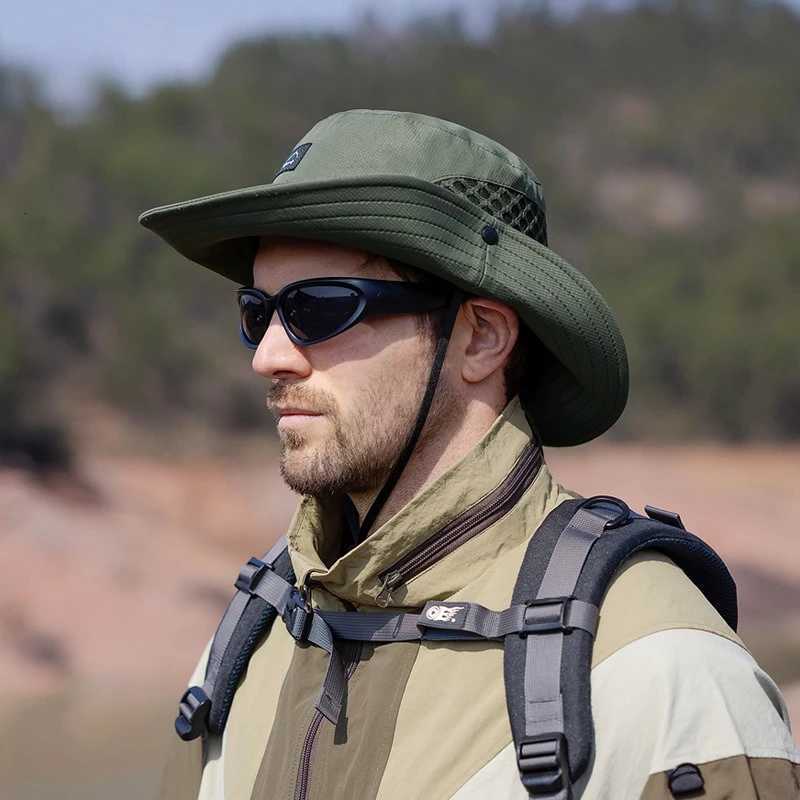 Summer Mens Breathab FIsherman Hat Outdoor Fishing Travel Ma Climbing UV Sun Protection Sunproof Bucket Hats For MenW251023