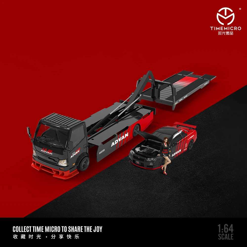 TIME MICRO 164 H300GTR R34 ADVAN Painting Simulation Alloy Car Model for HobbyCollectiblesDisplayGiftT251023