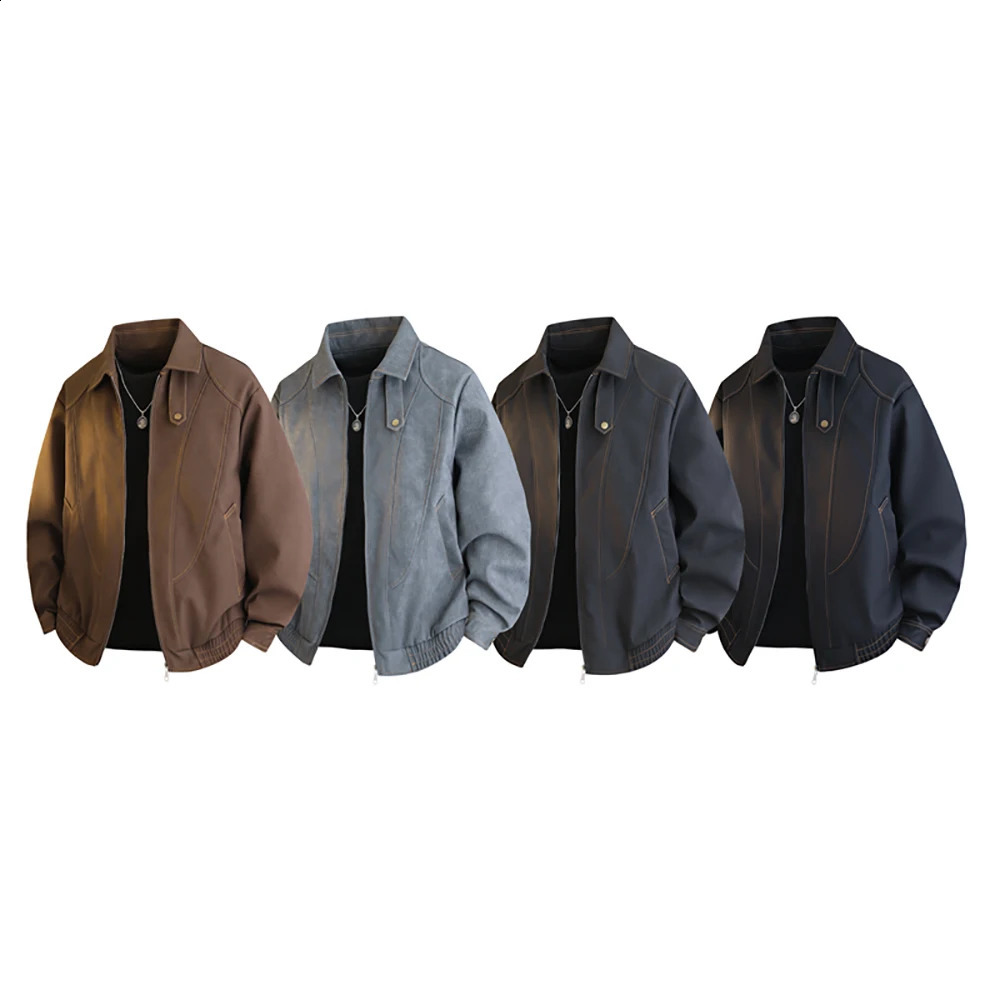 AutumnWinter jacket mens casual fashionable loose versatile and highend lapel 251023