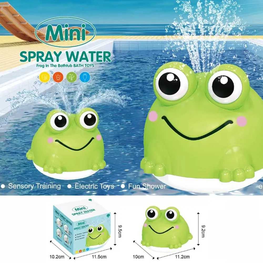 AutoSensing Spray Frog Bath Toy with LED Light Button BatteryUSB Rechargeable Baby Shower Water Play Toy for Kids Gifts J251023
