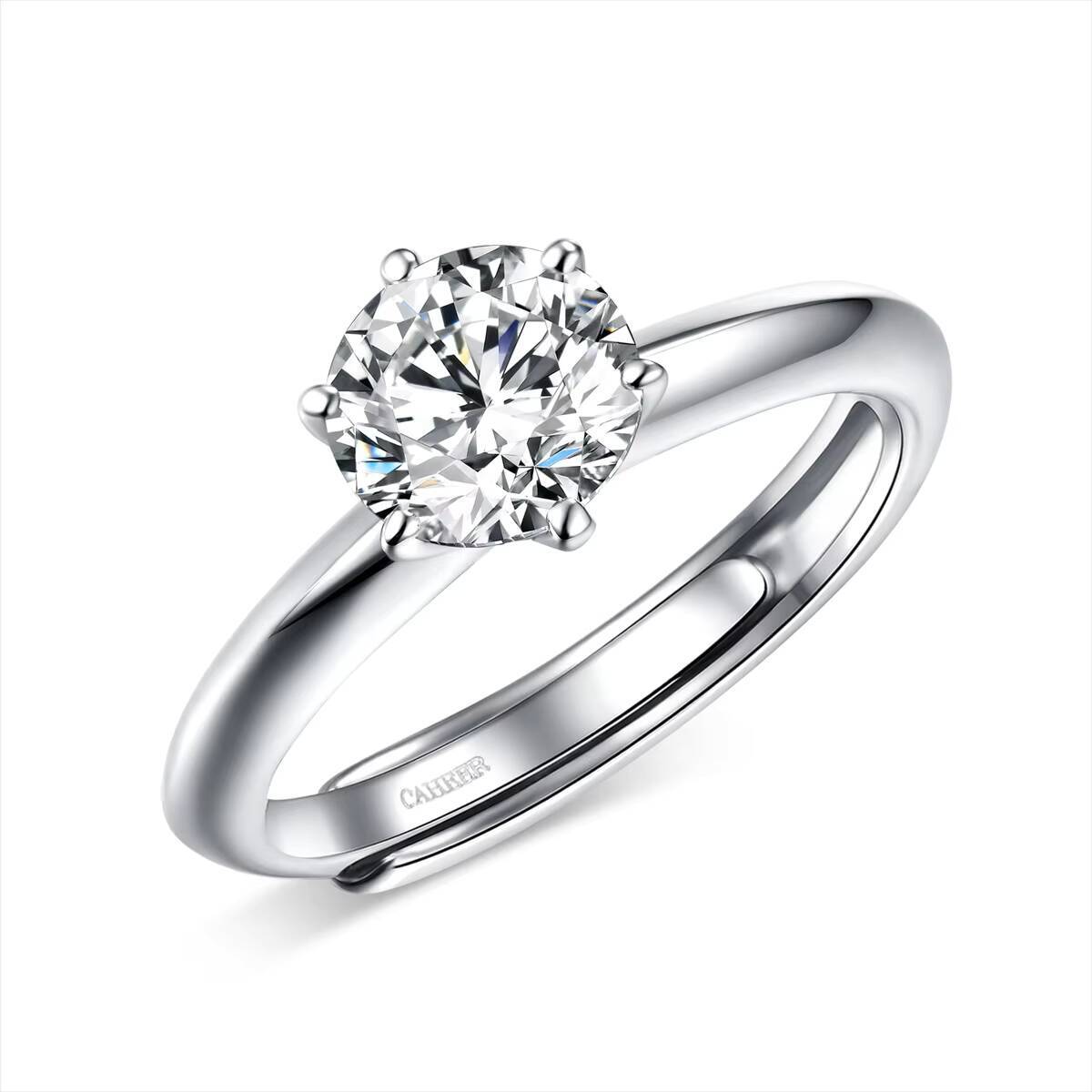 925 Silver Ring with Moissanite for Women