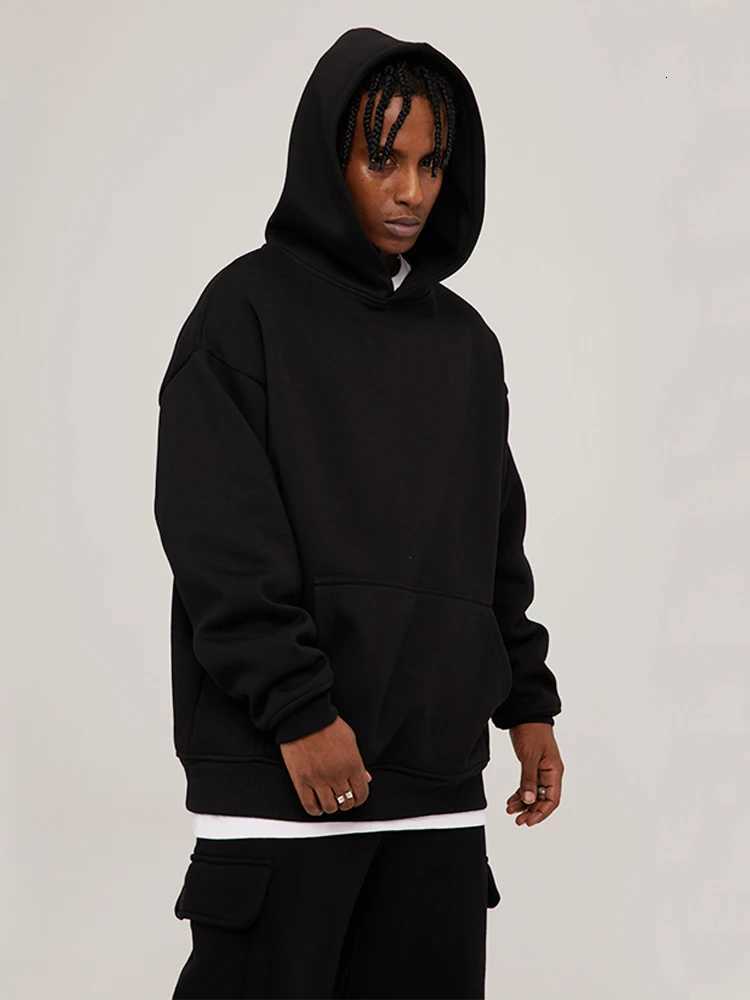 Heavy American Basic Solid Color Casual Loose Mens Hooded Sweater Students Go To Work Daily Versatile Classic NoneliminationT251023