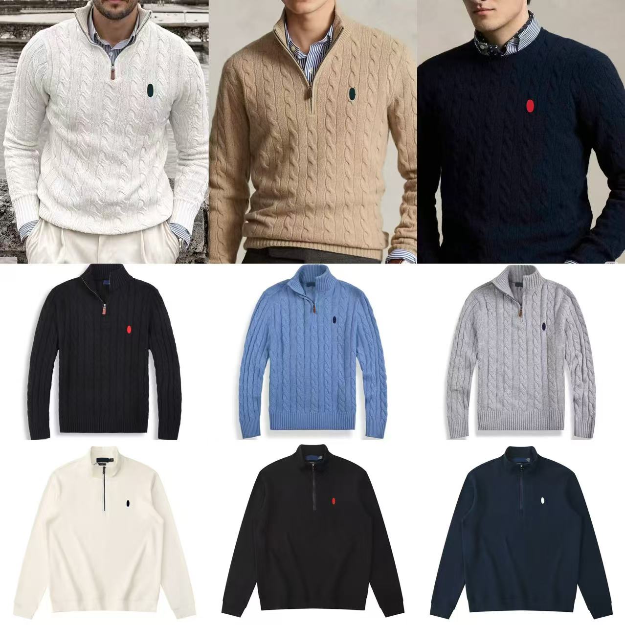 designer sweater polo sweater men embroidery pattern knitwear vest autumn winter slim sleeveless V-neck gilet