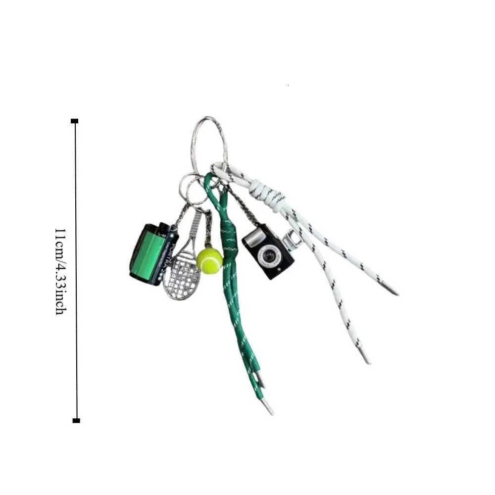 Creative Camera Braided Lanyards Keychain Tennis Kettle Car Keychain Ornament Racket Bag Pendant Women Z251023