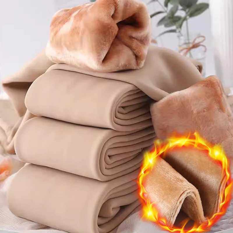 Women Warm Thermal Stockings Winter Velvet Elastic Slim Fleece Tights Pantyhose Thicken Plush High Waist Leggings Stocking PantsT251023