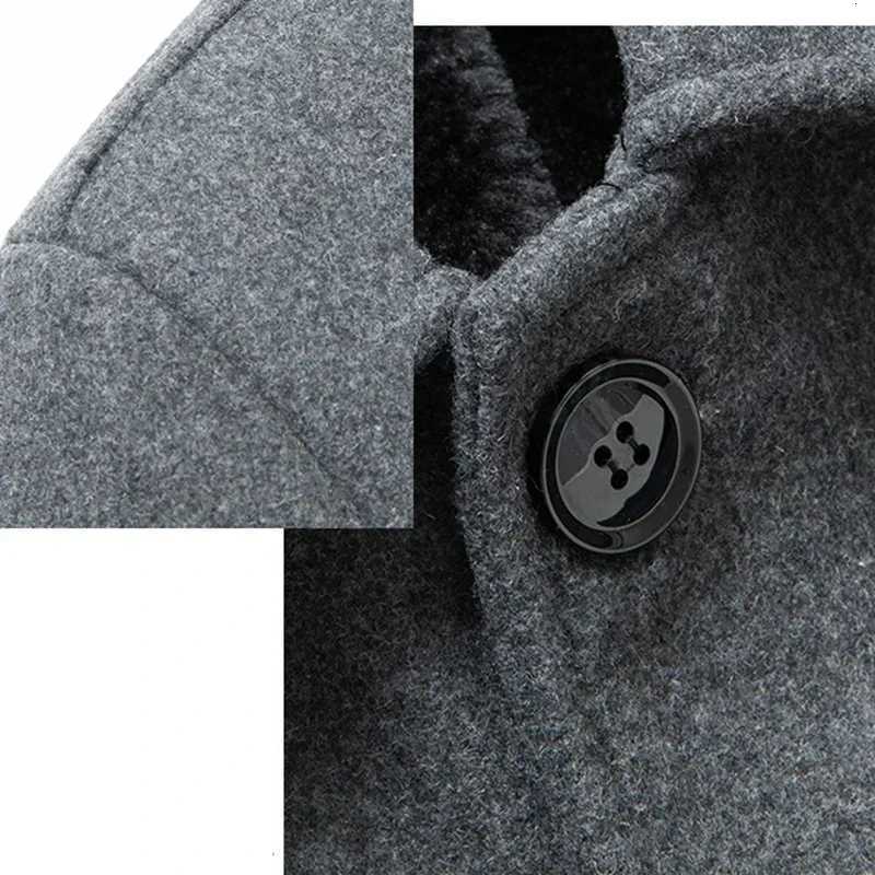 Autumn and Winter Thickened Warm Woolen Coats For Man New Mens Business Fashion British style Thickened Coat Woolen Coat W251023