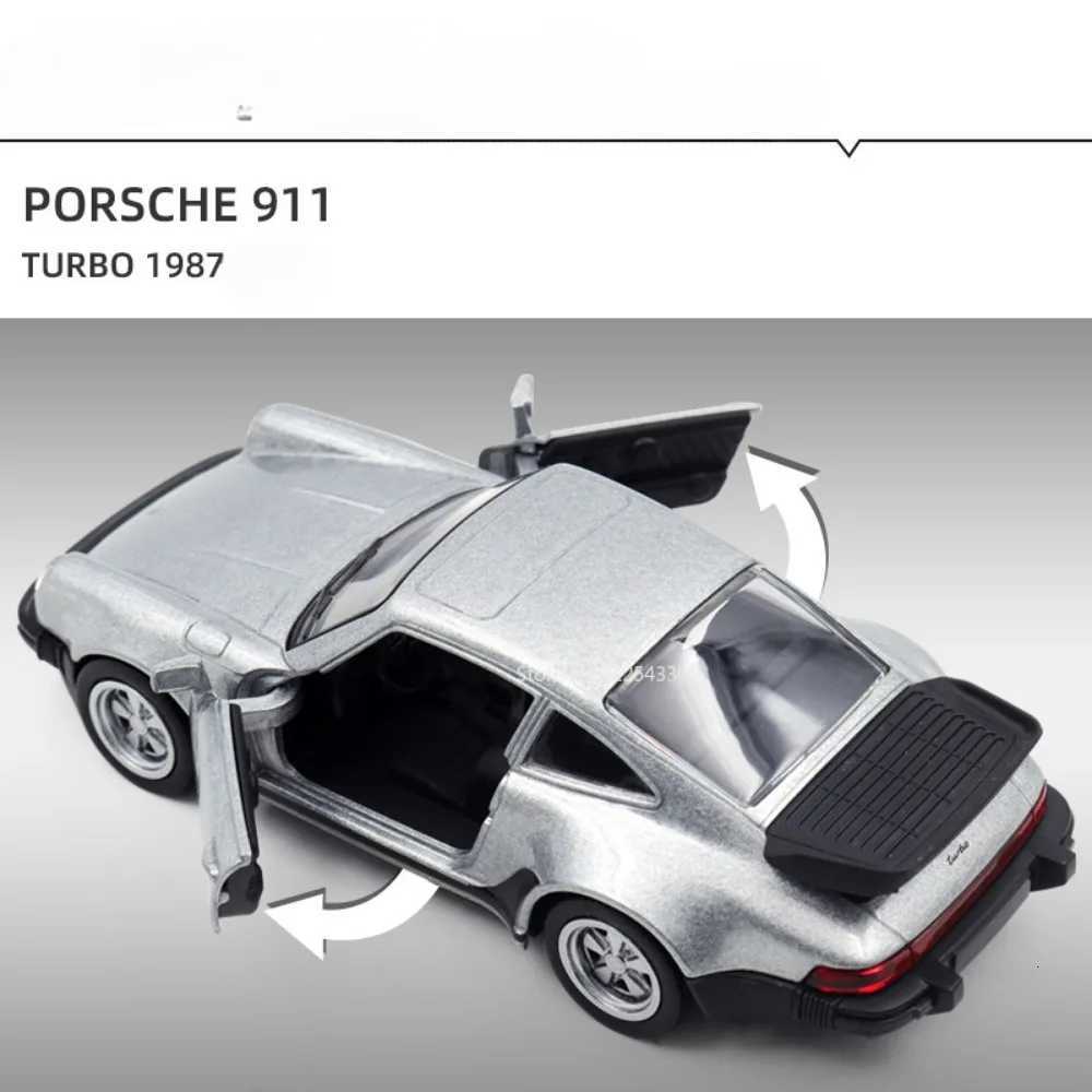 136 Scale Porsche 911 Turbo Toy Car Model Alloy Diecast Retro Racing with Pull Back Scale Model Car Toy for Boy Gift CollectionT251023