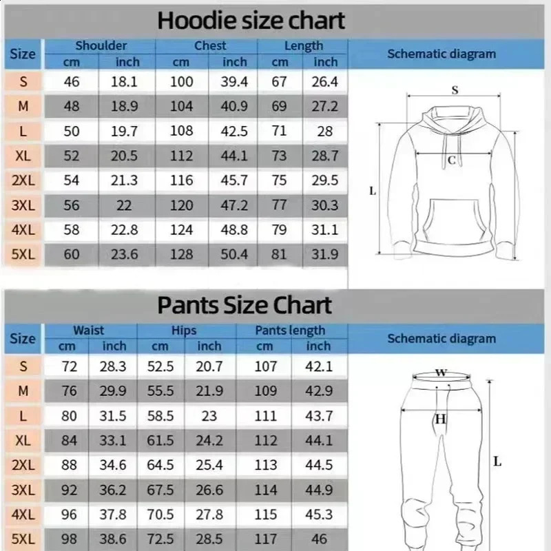Autumn and Winter Men Hoodie Set Skeleton Printed Pattern Street Sports Quick Drying 251023