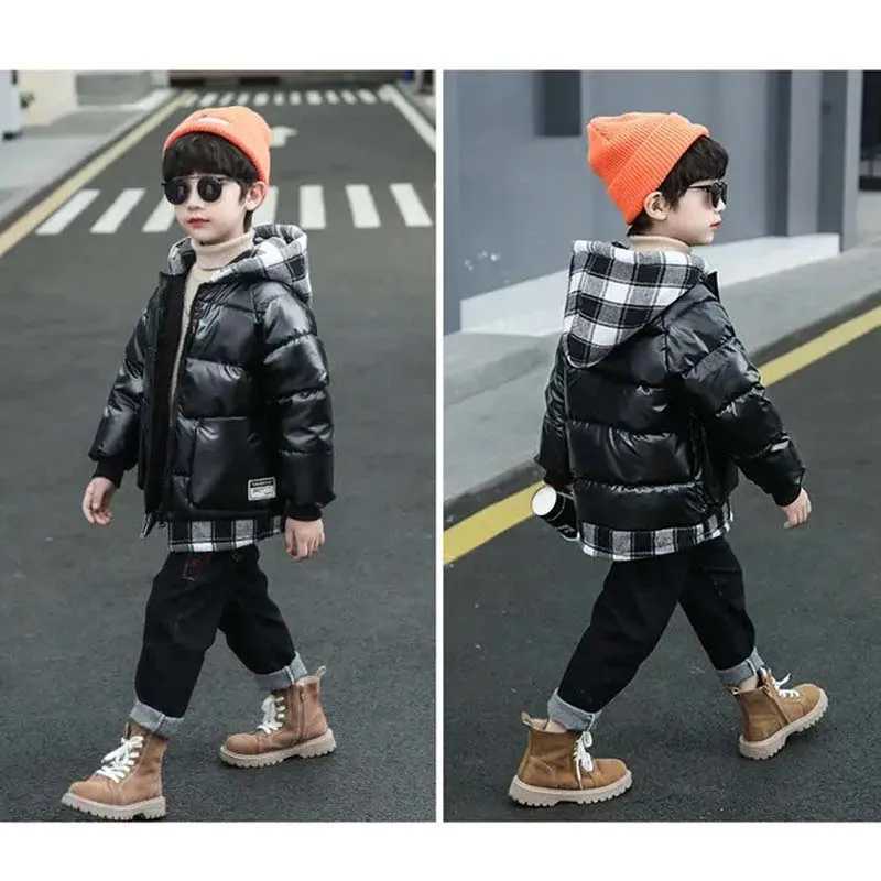 Childrens Padded Jacket New Boys Down Padded Jacket Kids Winter Hooded Jacket Teenage Boys Thick Coat Y251023