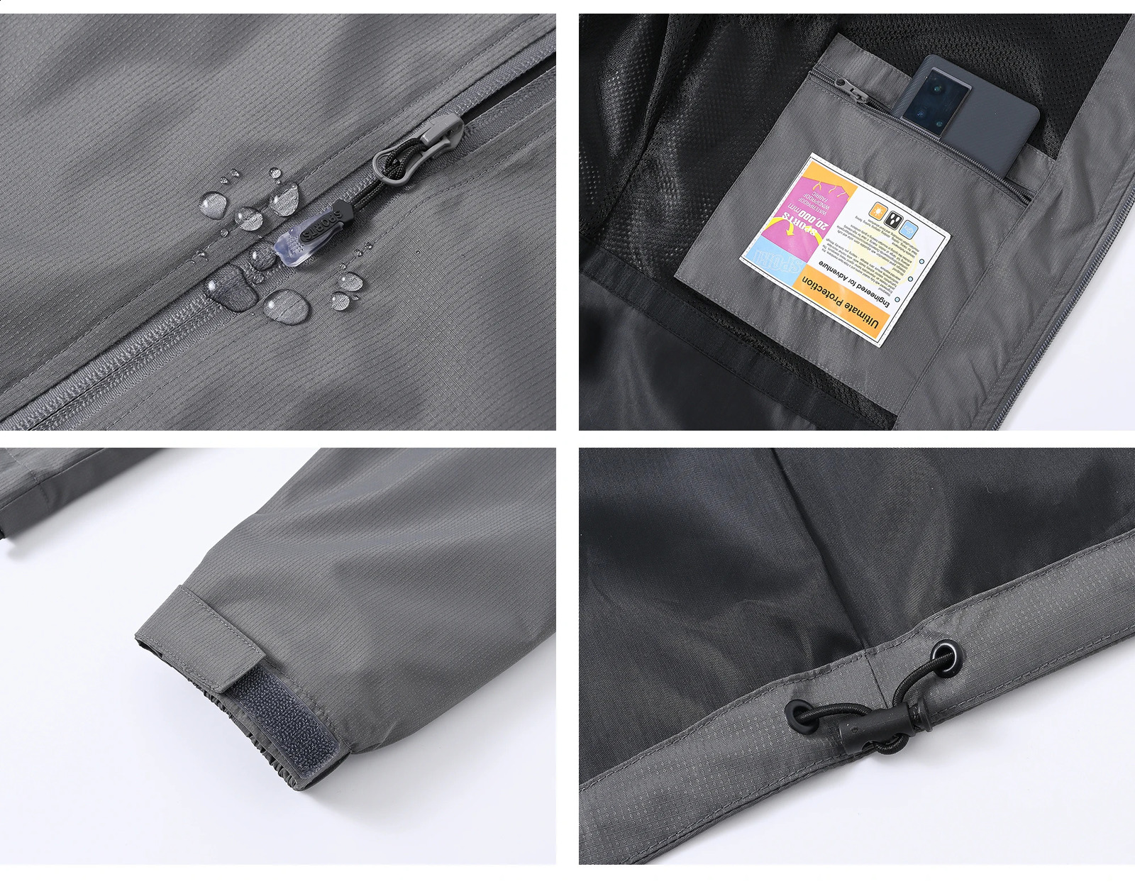 Summer Womens Outdoor Climbing Jacket Waterproof Coat with Inner Pocket Storage Bag for Camping Hiking Fishing 251018