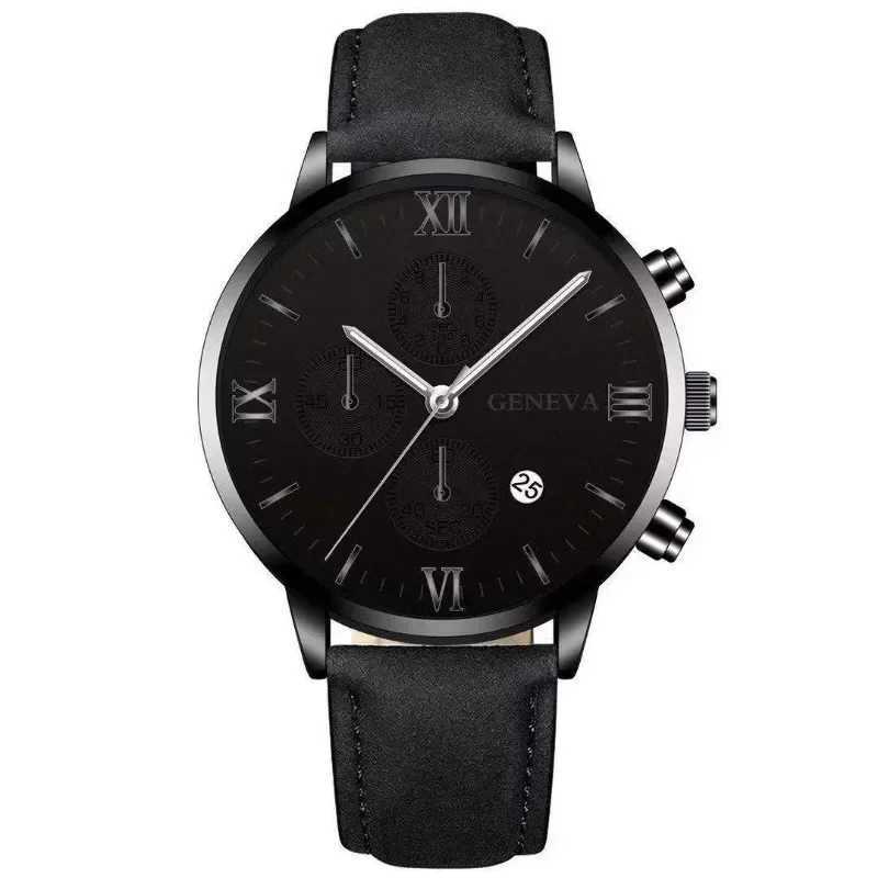 1pc Black Quartz Watch Men Roman Dial Watch Fashion Round Date Quartz Watch for Sports Relogios Masculino Relojes Para HombresL251023