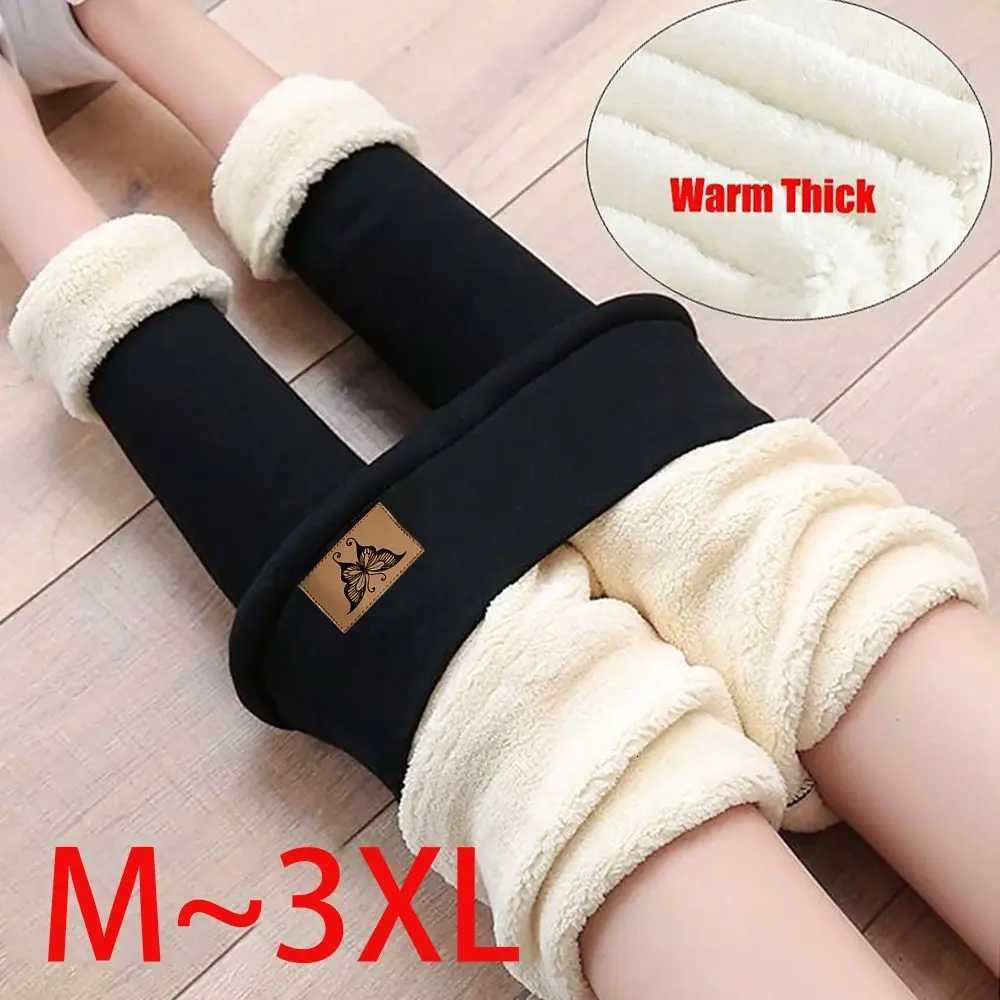 Thermal Fleece Lined Leggings Soft Fluffy with Leather Patch Women Leggings High Waisted Thicken Leggings Women GirlT251023