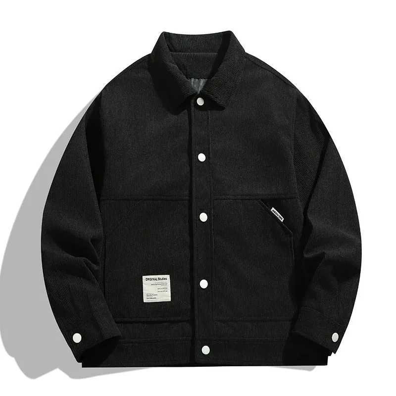 High Quality Corduroy Mens Jacket Outwear Spring Autumn New Men Lapel Coat Simple Causal Comfy Tops Breathable Loose Cardigan W251023