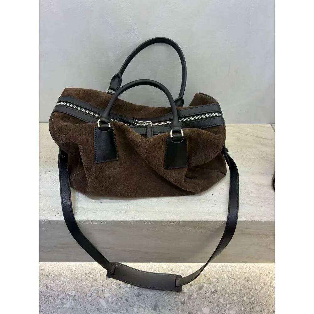 Autumn Winter New Niche Design Retro Old Money Style Commuting Casual Versatile Large Capacity Suede Shoulder Oblique Span Bag
