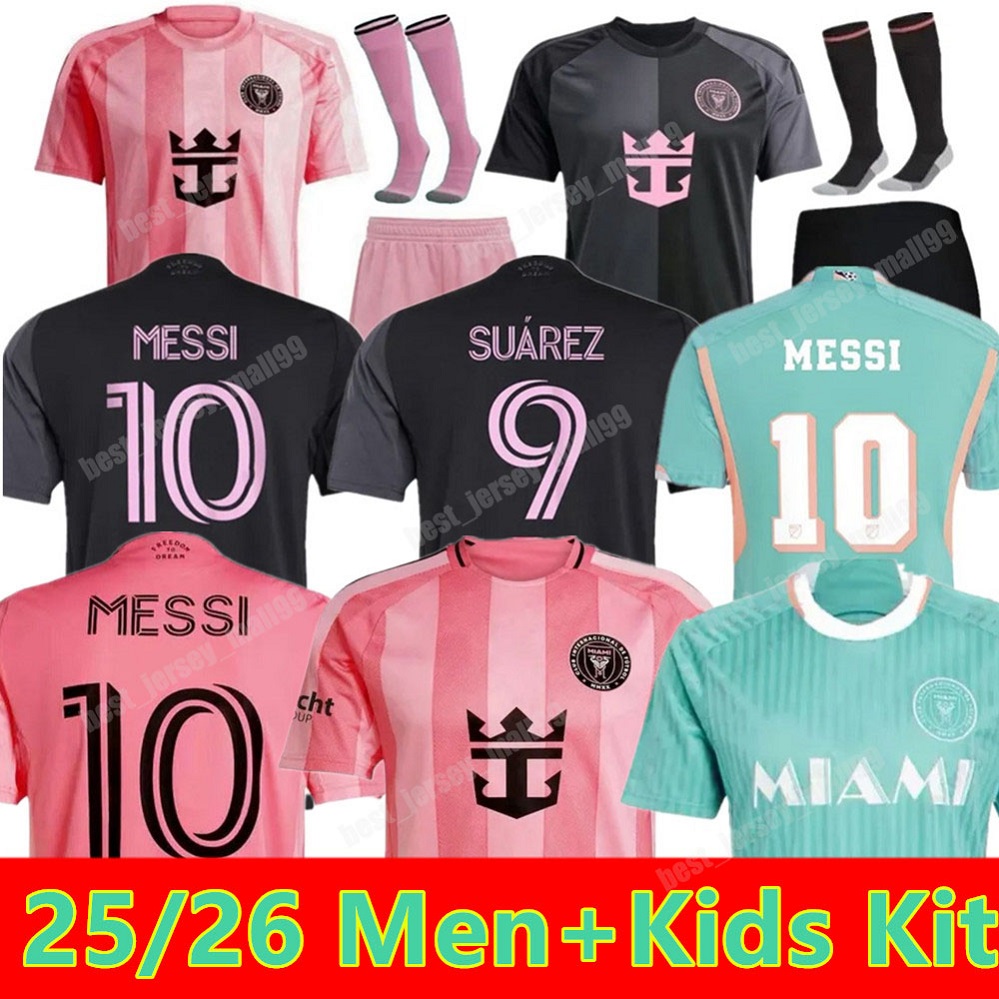 2025 2026 InterMiamis Soccer Jerseys CF SUAREZ CAMPANA YEDLIN football Kids Adult suit Player Fans version shirt kits Maimi
