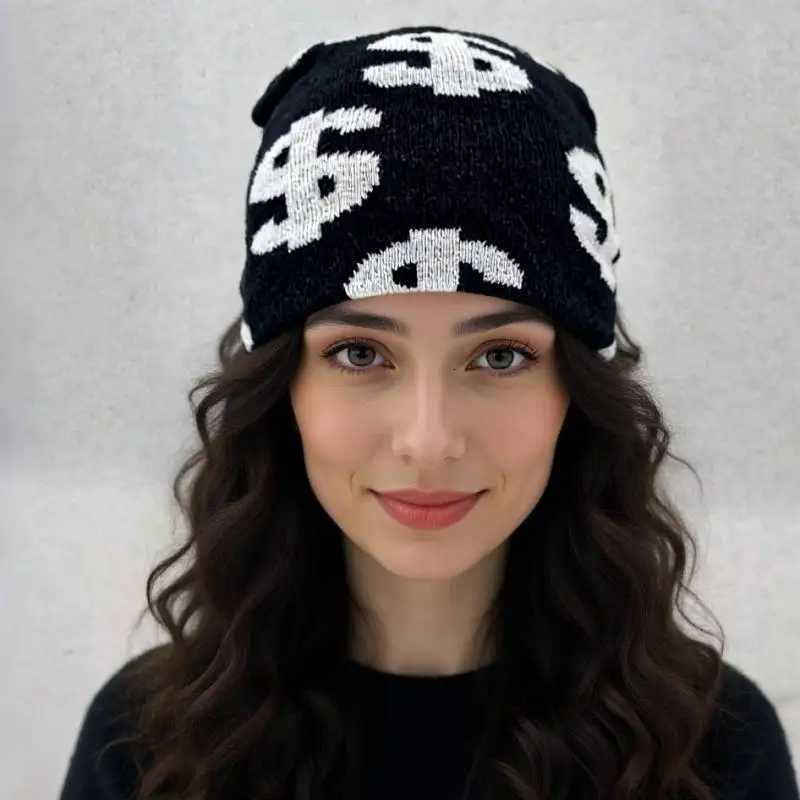 Mens And Womens Dollar Printed Knitted Beanie Universal Y2K Autumn Winter Hat hip hop Web Riding Outdoor Sports Fashion HatXJ251023