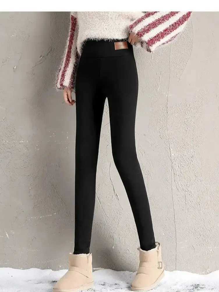 Womens High Waist Thickened Stretchy Warm Pants Autumn Winter Inner Wear LeggingsT251023