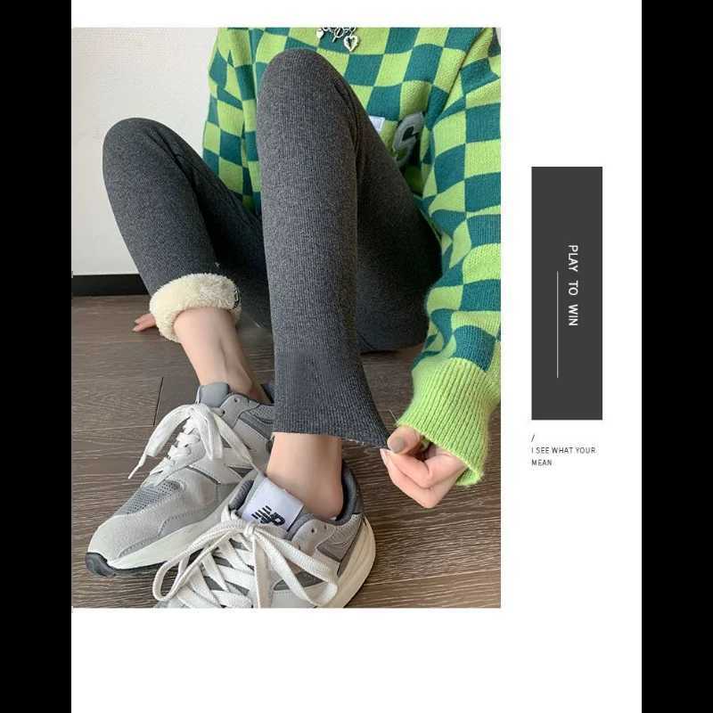 Thickened Velvet Leggings for Women Autumn Winter Lamb Velvet Cotton Pants Extra Thick High Waist Warm PantsT251023