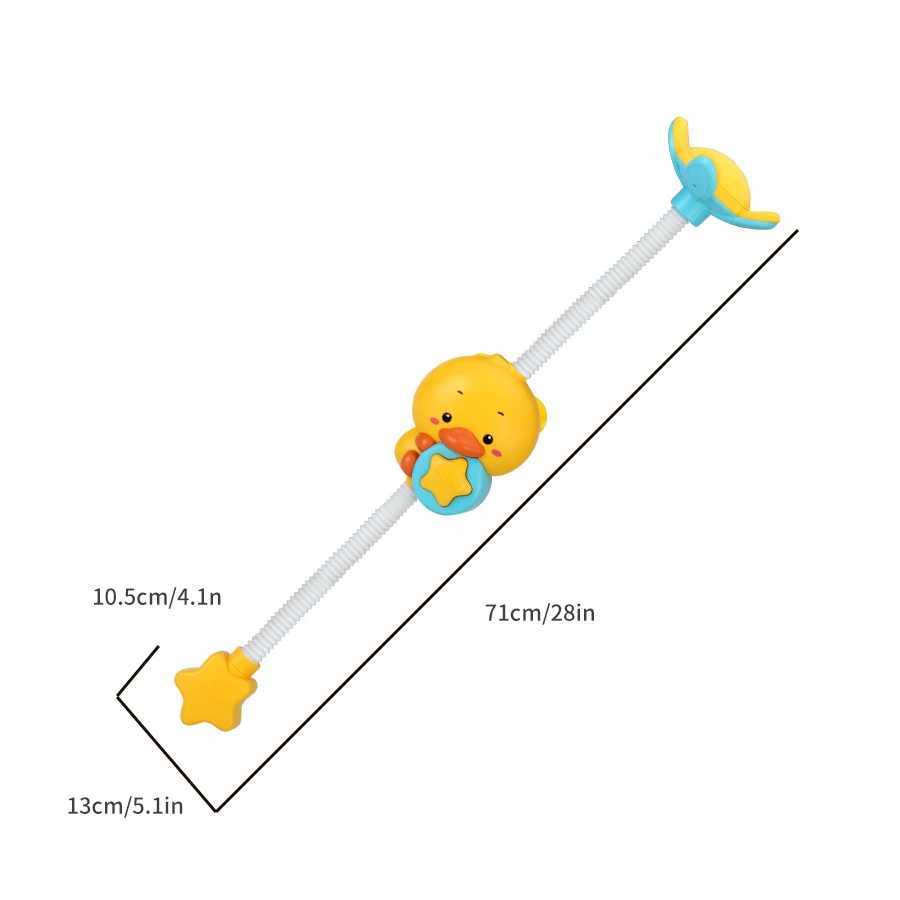 Baby shower toy with water spray duckling flower model rotating faucet electric shower water spray swimming baby shower J251023