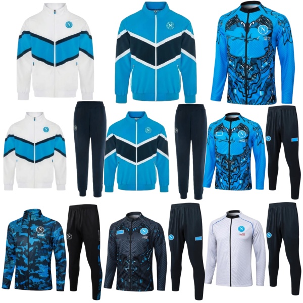 25/26 Napoli EA7 TrackSuit KIDS ADULT JACKET kit 2025 2026 SSC Naples D10S Hommes training suit Formation tuta Chandal survetement LONG ZIPPER MAN CHILD football