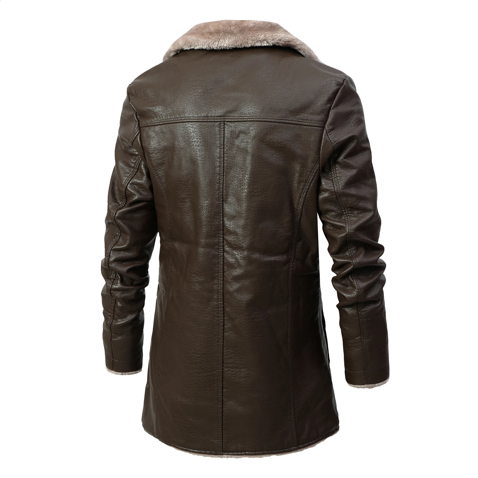 Men Coat Winter Long Leather Jacket Casual Jackets Coats Faux Vintage Biker Windproof Motorcycle 251023