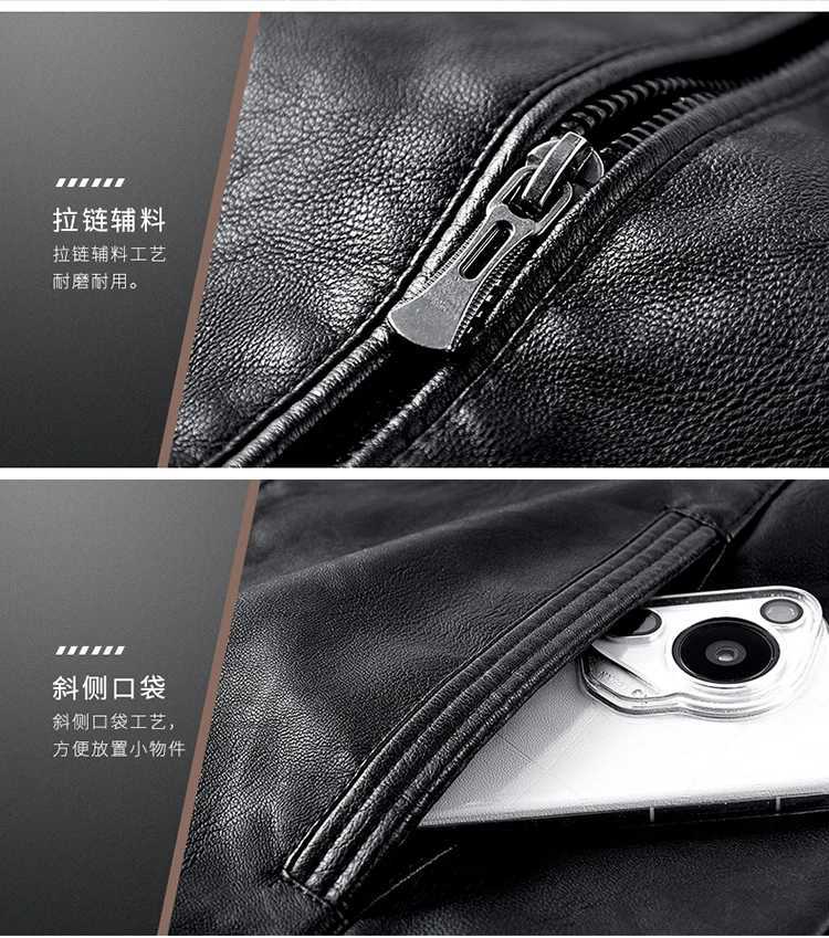 New Formal Leather Jacket Man Pilot Jacket Man Leather Brown Leather Jacket Black Leather Jacket for Men Luxury Jacket for Men W251023