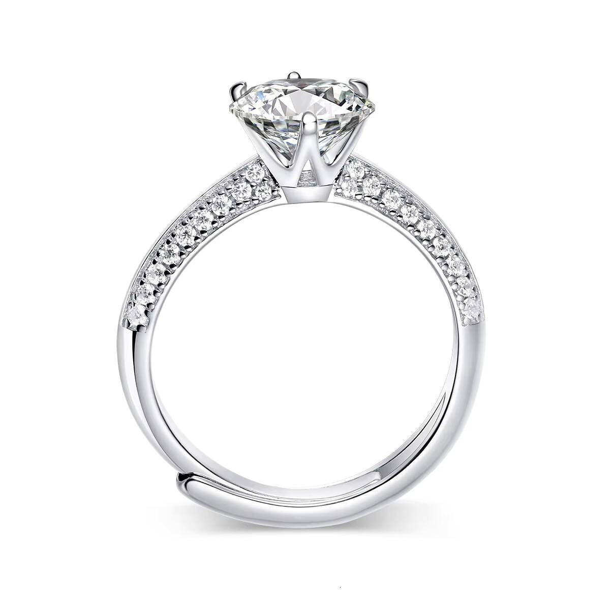 925 Silver Ring with Moissanite for Women