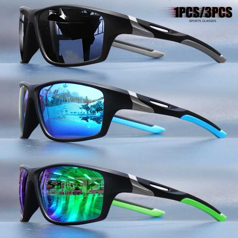 1pcs3pcs Square Sports Sunglasses for Men Polarized Lens for FishingDrivingTravel Durable Matte Frame HD Coating UV400W251023