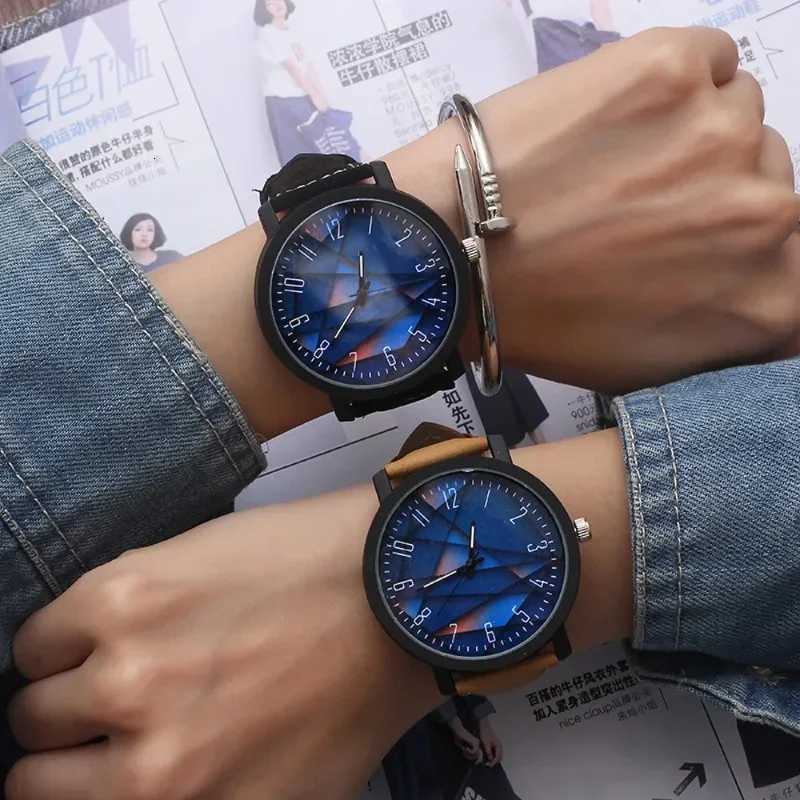 Fashion Men Watch Large Dial Leather Quartz Watch Couple Watches Clock Male Reloj Hombre Relogio Masculino L251023