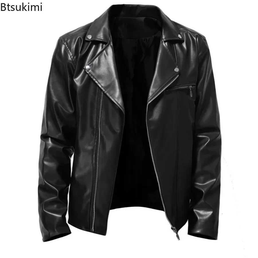 2025 Spring Autumn Mens Streetwear Handsome PU Leather Jacket Trend Hip Hop Motorcycle Faux Leather Jacket for Men Size S5XL W251023