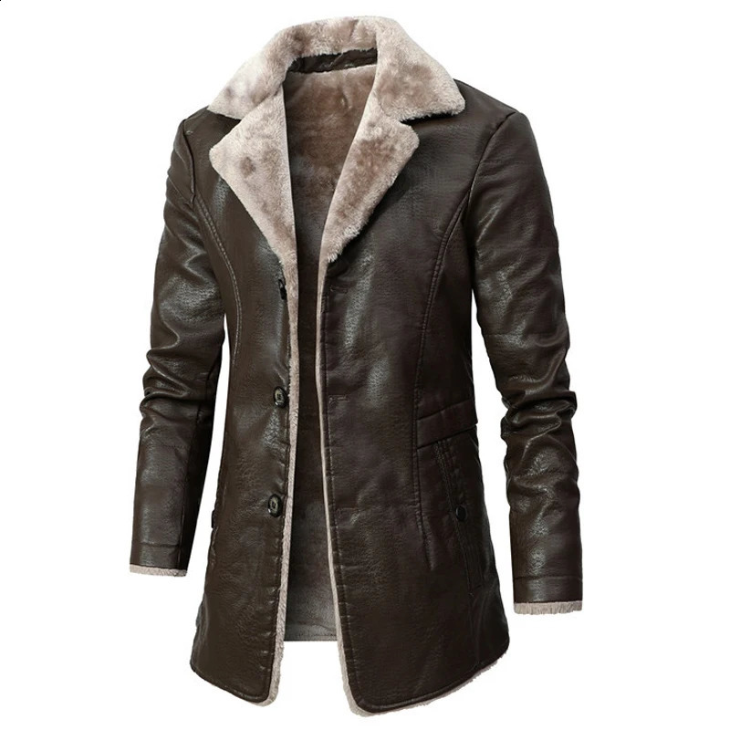 Leather Jacket Men Soft PU Jackets Male Business Casual Coats Man Jaqueta Masculinas Inverno Couro Large Size 4XL 251023