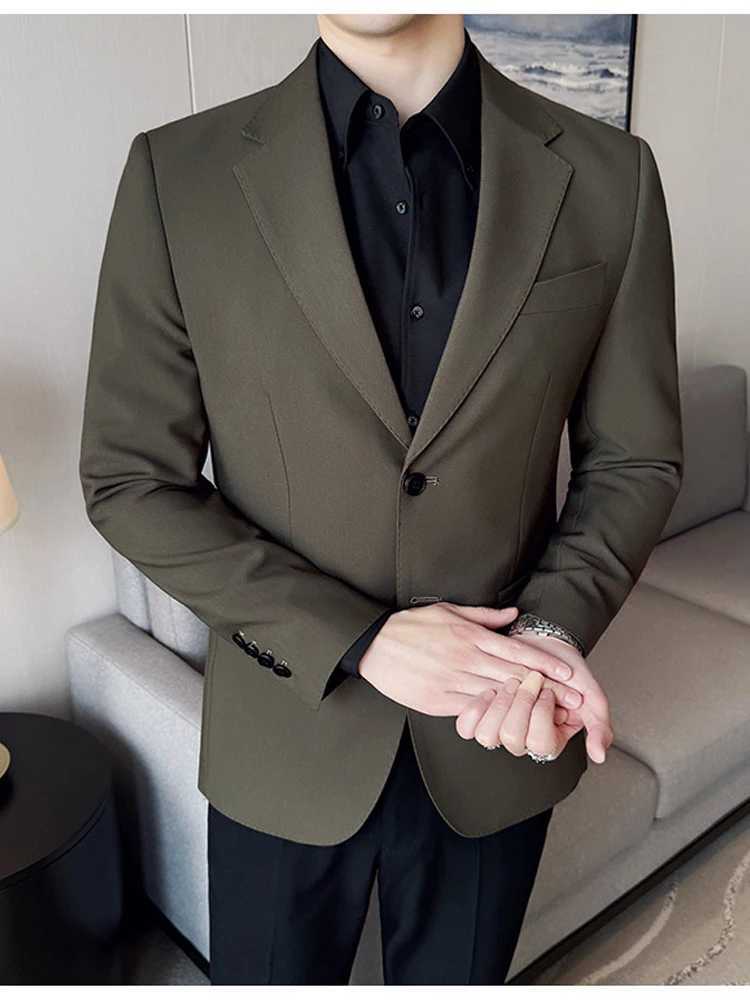 New Mens Fashion Business Solid Color British Style Professional Work Groom Wedding Dress Best Man Blazers Jacket XXS6XL W251023
