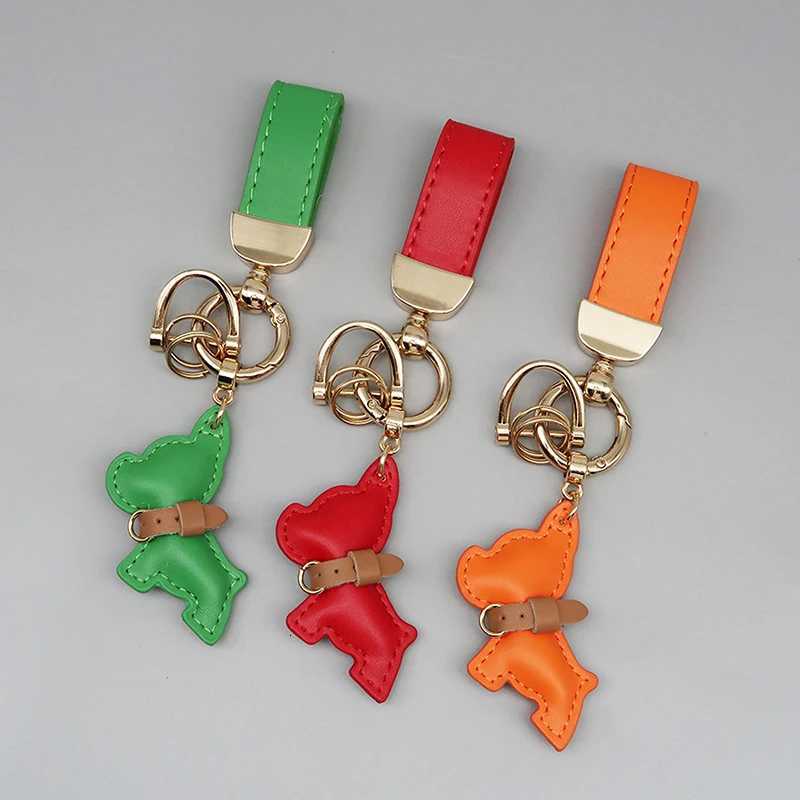 Trendy Leather Car Keychain Adorable French Bulldog Puppy Perfect Bag Pendant Gift Z251023