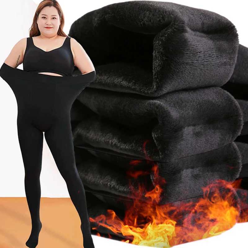 Women New Large Size Pantyhose with Extra Thick Fleece and Onepiece Leggings Colored Tight Fitting PantyhoseT251023