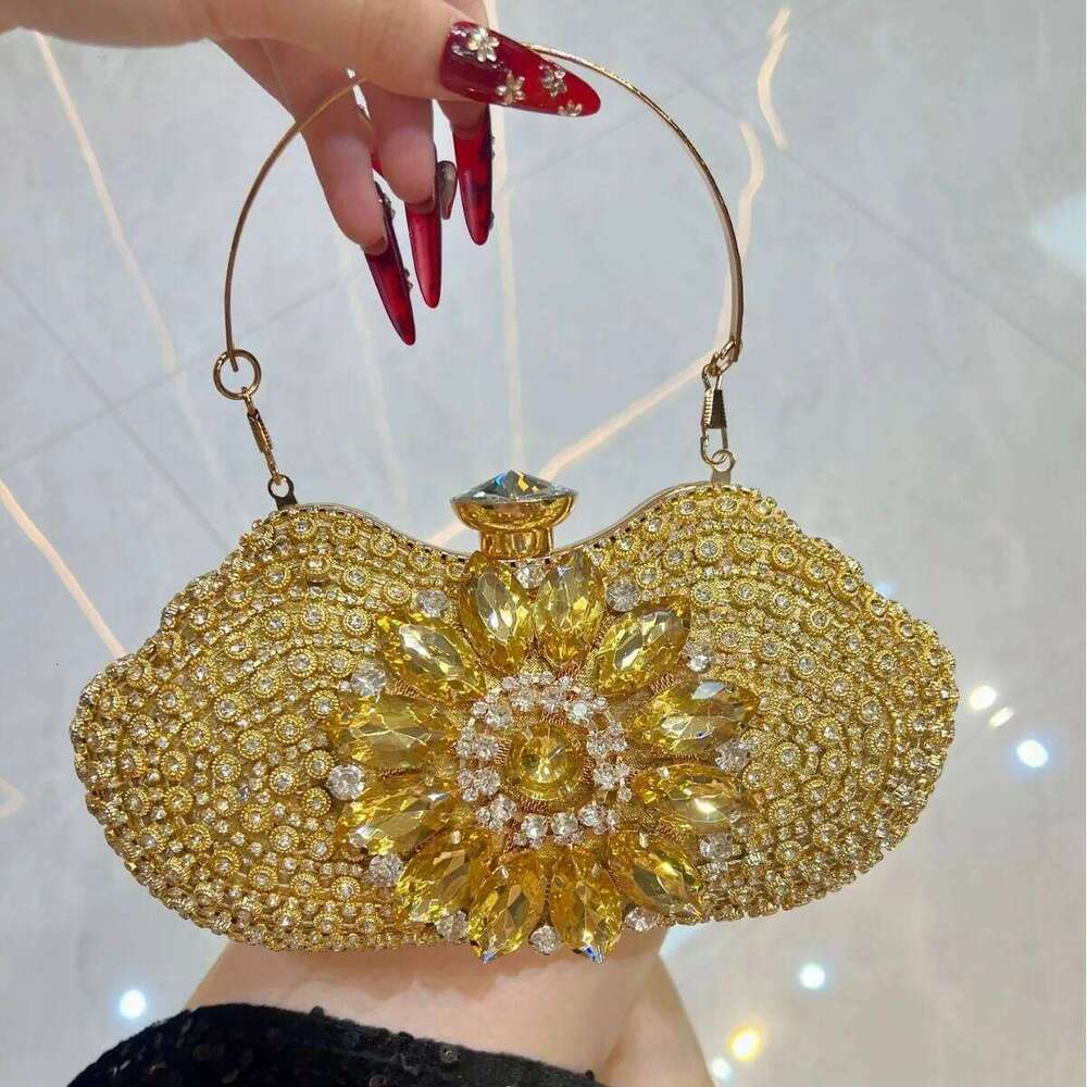 Designer Bags New Women's Fashion Dia-Encrusted Rhinestone Handbag Flash Dia Clutch Wedding Banquet With Dress Dinner Bag Luxury Bag